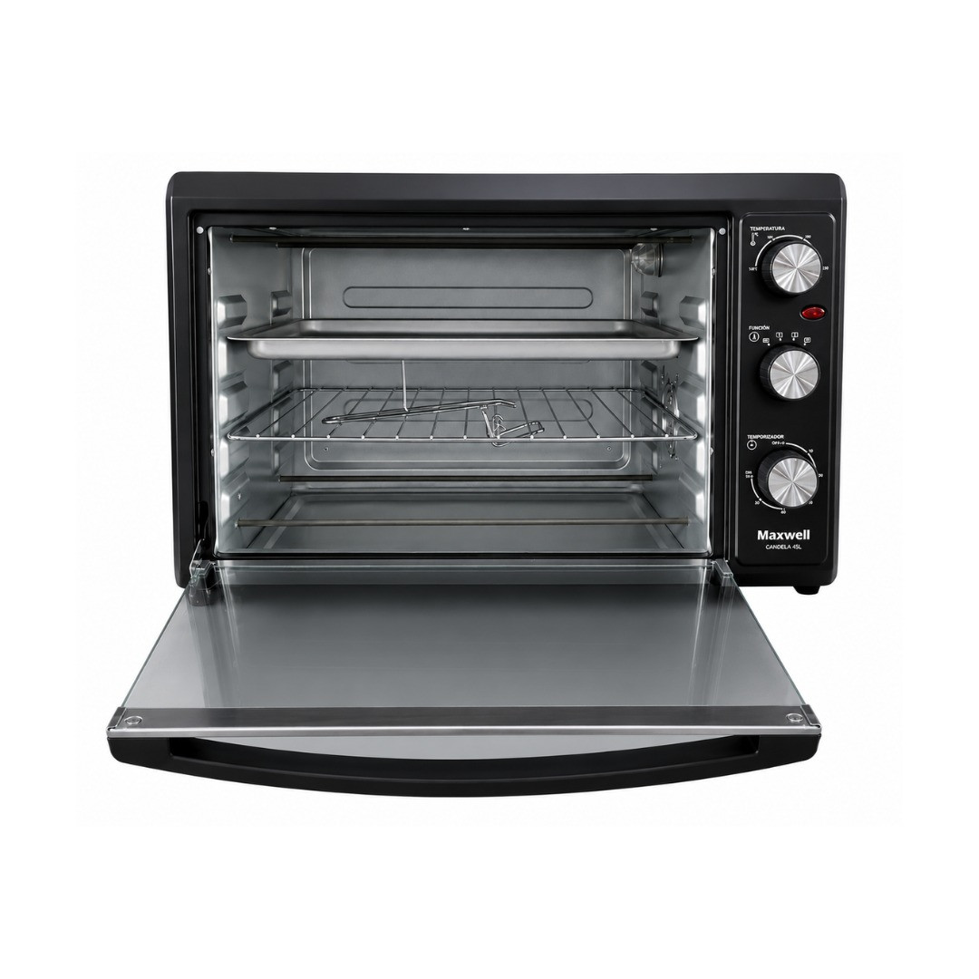 COD:10228 - HORNO MAXWELL CANDELA 45LTS NEGRO