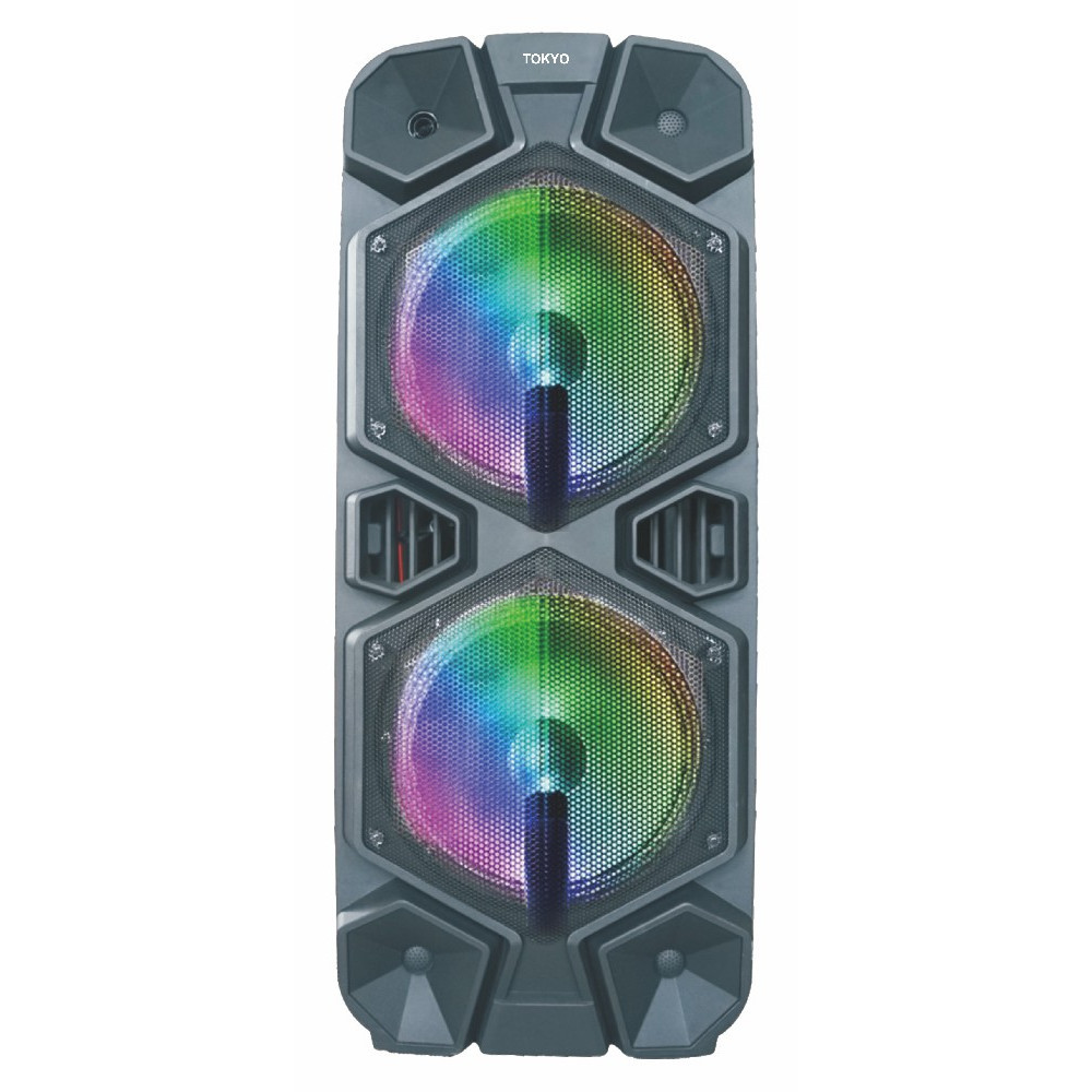 COD:111000387 - PARLANTE TOKYO EXTREME PARTY 8000 LUZ LED BLUETOOH FM/USB/SD/DISPLAY LED 2 MIC.