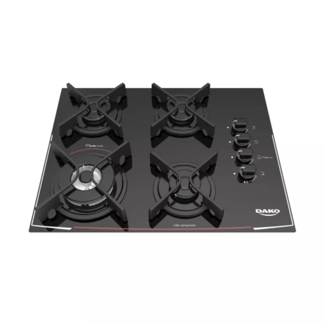 COD:5550 - ANAFE DAKO GLASS 4H NEGRO