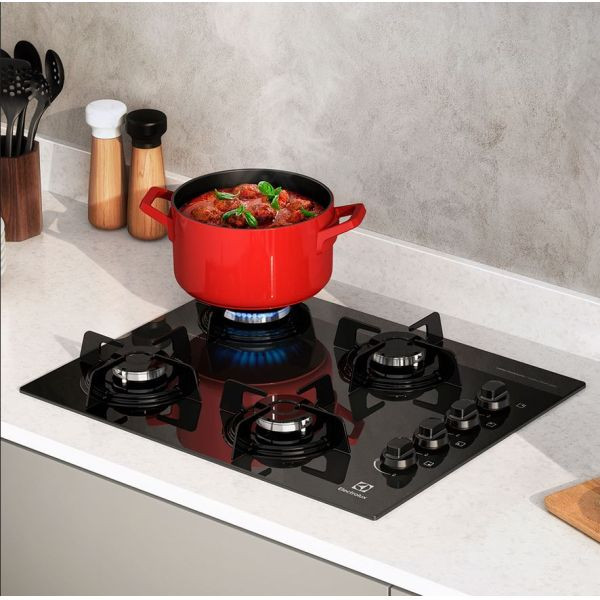 COD:7870 - ANAFE ELECTROLUX 4H VID NEGRO KE4TP